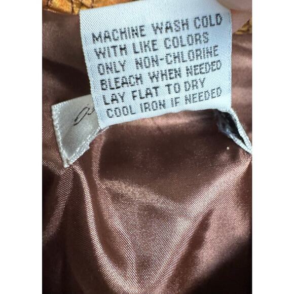 Vintage Once Again Blazer Womens M textured Quilted Tapestry Gold Brown Button - Picture 3 of 9